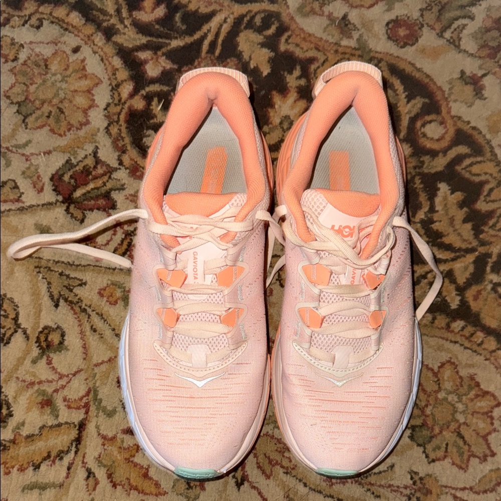 Hoka Peach/Coral Athletic Running Shoes - Picture 3 of 6